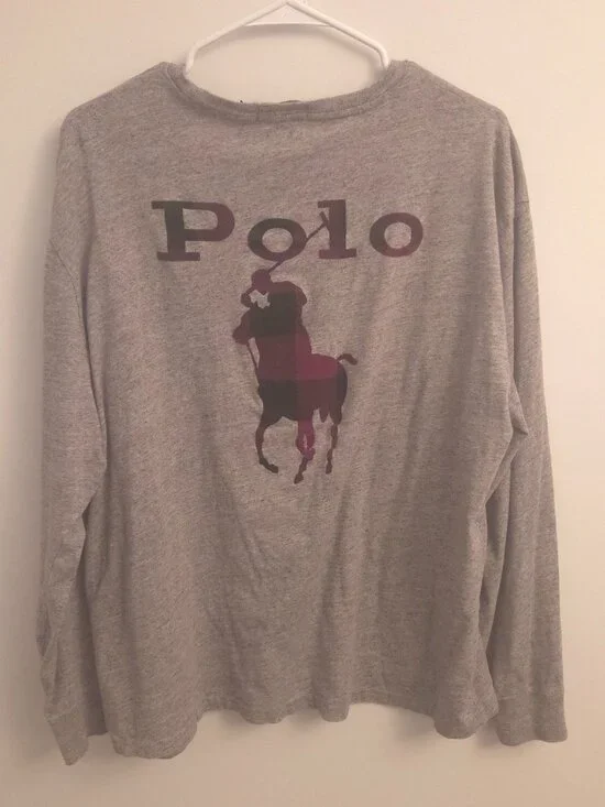 Men’s Polo Ralph Lauren Grey Crewneck Sweater – Modern Fit - Picture 4 of 6